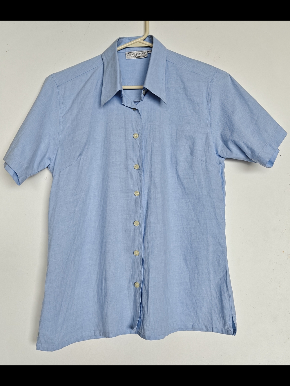 Light Blue Short-Sleeve Button-Up Shirt